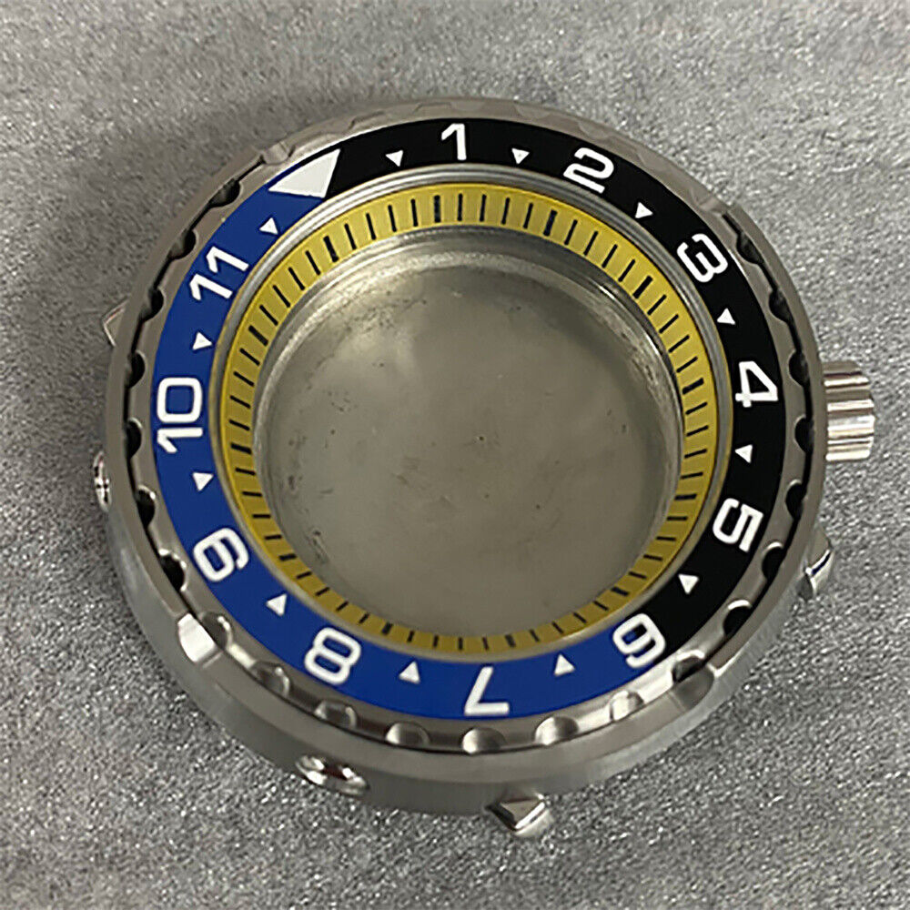 10 Colors 45MM Watch Case Mineral Glass Case Flat Ceramic Ring for NH35/NH36