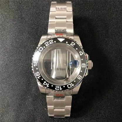 22 Colores Caja de Reloj de Cristal de Zafiro de 40MM Fondo Transparente + Correa para NH35/NH36