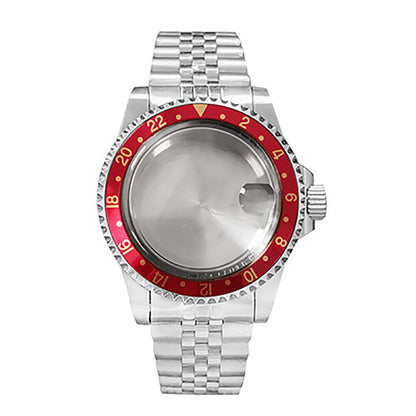 Boîtier de montre en acier inoxydable 39,5 mm + bracelet pour montres NH35/NH36 