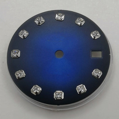 29 mm Zifferblatt ohne Leuchtmasse, geeignet für NH35 NH36 Uhrwerk, Imitation Diamond Nail