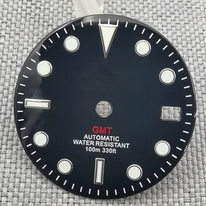 29mm Watch Dial with Green Luminous for NH34 Movement MOD GMT Multiple Color
