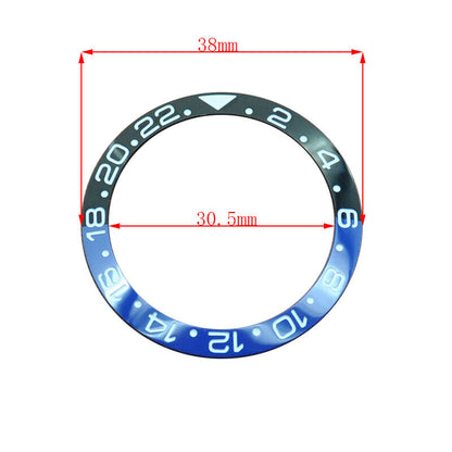 38mm Keramik Uhr Lünette Für GMT Herren Uhr Zubehör Uhr Reparatur Teil 