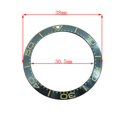 38mm Keramik Uhr Lünette Für GMT Herren Uhr Zubehör Uhr Reparatur Teil 