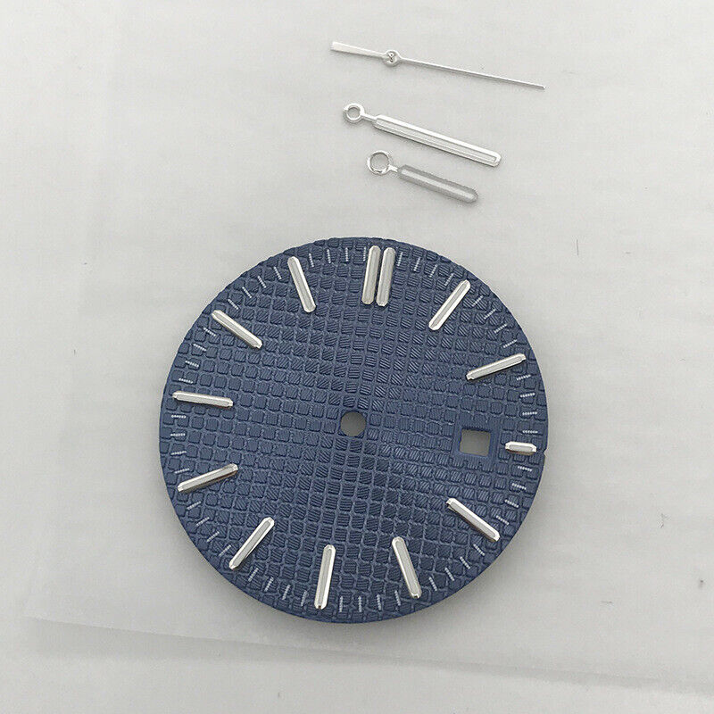31.7MM watch dial with luminous hands, fits Miyota 8215/2813 movements, for precise timekeeping.