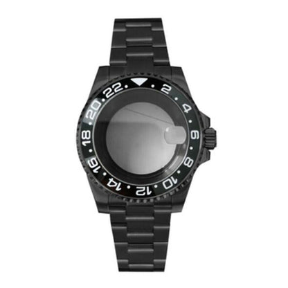 Boîtier et bracelet de montre Sub PVD noir 40 mm, verre saphir, étanche 5 ATM, pour NH35/NH36 