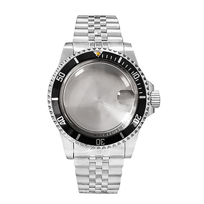 Caja de reloj de acero inoxidable de 39.5MM + correa de reloj para accesorios de reloj NH35/NH36