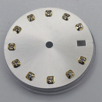 29 mm Zifferblatt ohne Leuchtmasse, geeignet für NH35 NH36 Uhrwerk, Imitation Diamond Nail