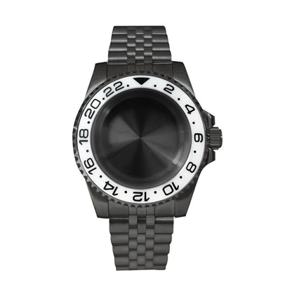 40mm Sapphire glass watch case compatible with NH35/NH36 movement, durable and sleek design.