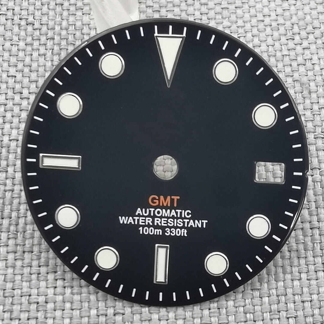 29mm Watch Dial with Green Luminous for NH34 Movement MOD GMT Multiple Color