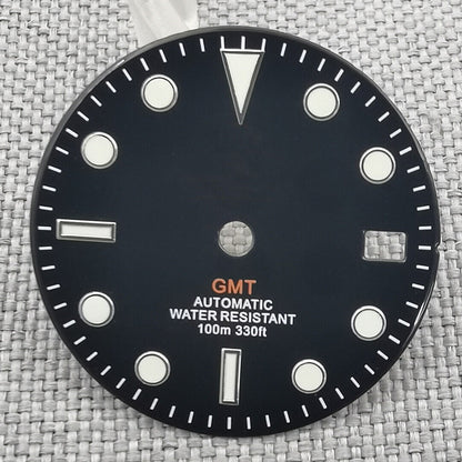 29mm Watch Dial with Green Luminous for NH34 Movement MOD GMT Multiple Color