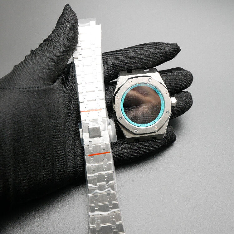 42MM 316L Edelstahl Uhrengehäuse Armband Lünette für NH35/NH36/4R35 Uhrwerk 