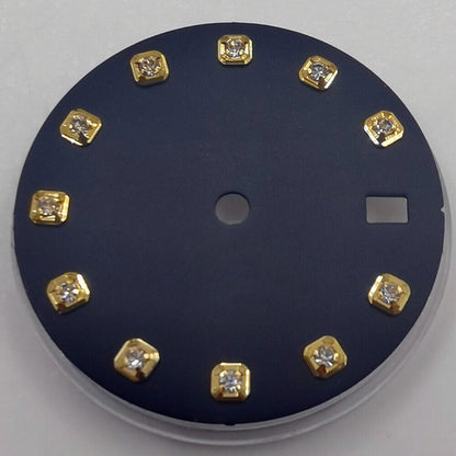 29 mm Zifferblatt ohne Leuchtmasse, geeignet für NH35 NH36 Uhrwerk, Imitation Diamond Nail