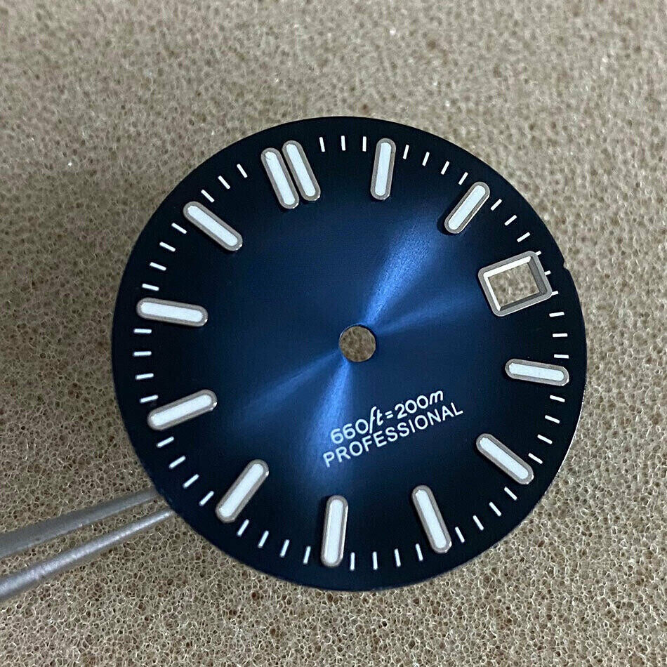 Cadran de montre 28,5 mm vert lumineux, compatible avec le mouvement NH35 #AE46