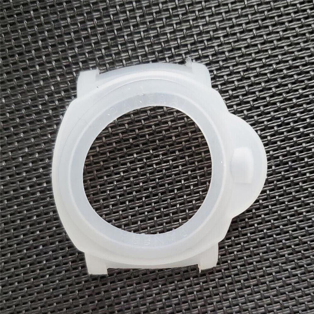 Silicone shock-proof watch case cover for 40/44mm watches, protecting against scratches and impacts.