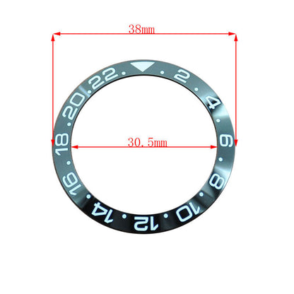38mm Keramik Uhr Lünette Für GMT Herren Uhr Zubehör Uhr Reparatur Teil 