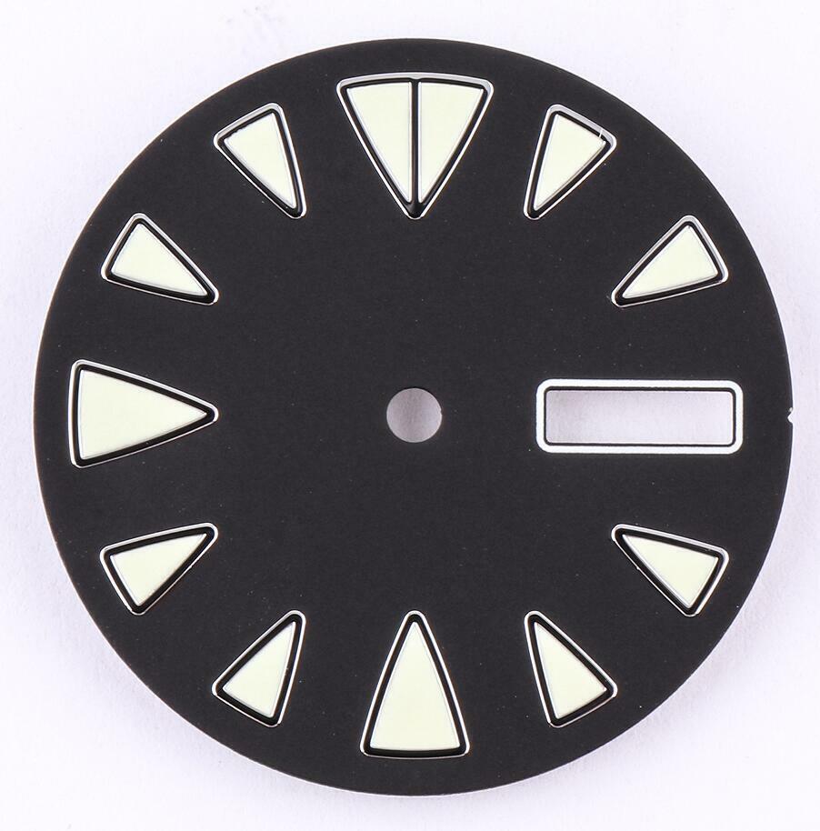 Cadran lumineux de 28,5 mm pour montre à dents Water Monster, compatible avec le mouvement NH35 NH36