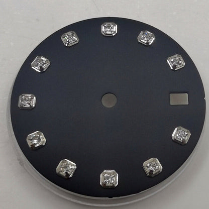 29 mm Zifferblatt ohne Leuchtmasse, geeignet für NH35 NH36 Uhrwerk, Imitation Diamond Nail