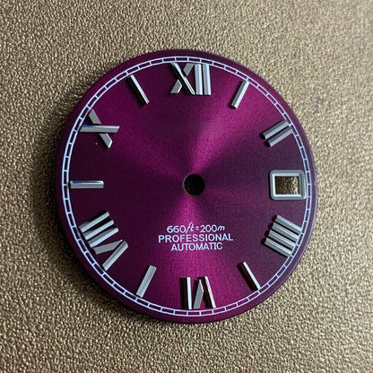 Cadran de montre à chiffres romains de 28,5 mm, compatible avec les pièces de montre à mouvement NH35 et NH36