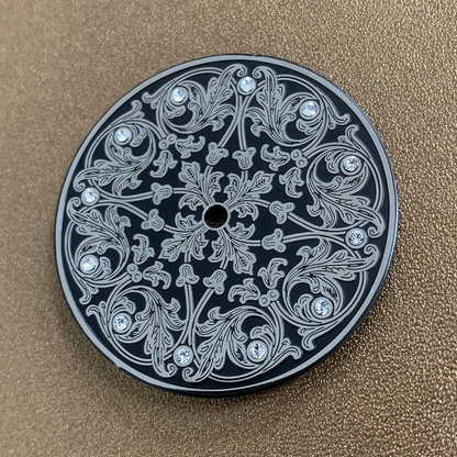 36mm 3D carved watch dial for Swiss ETA 6497/6498, Seagull ST3600/ST3620 with precise detailing.