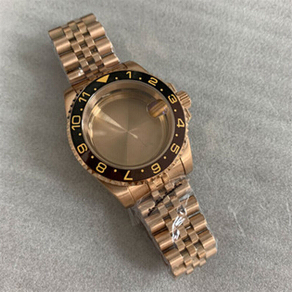 Boîtier de montre 40 mm avec bracelet pour NH35/NH36, boîtier en verre saphir, pièces de bracelet 