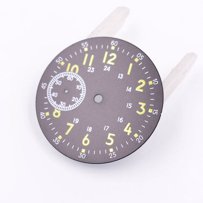 38.90mm Green Luminous Black Watch Dial Fit for ETA 6497 ST3600 Movement