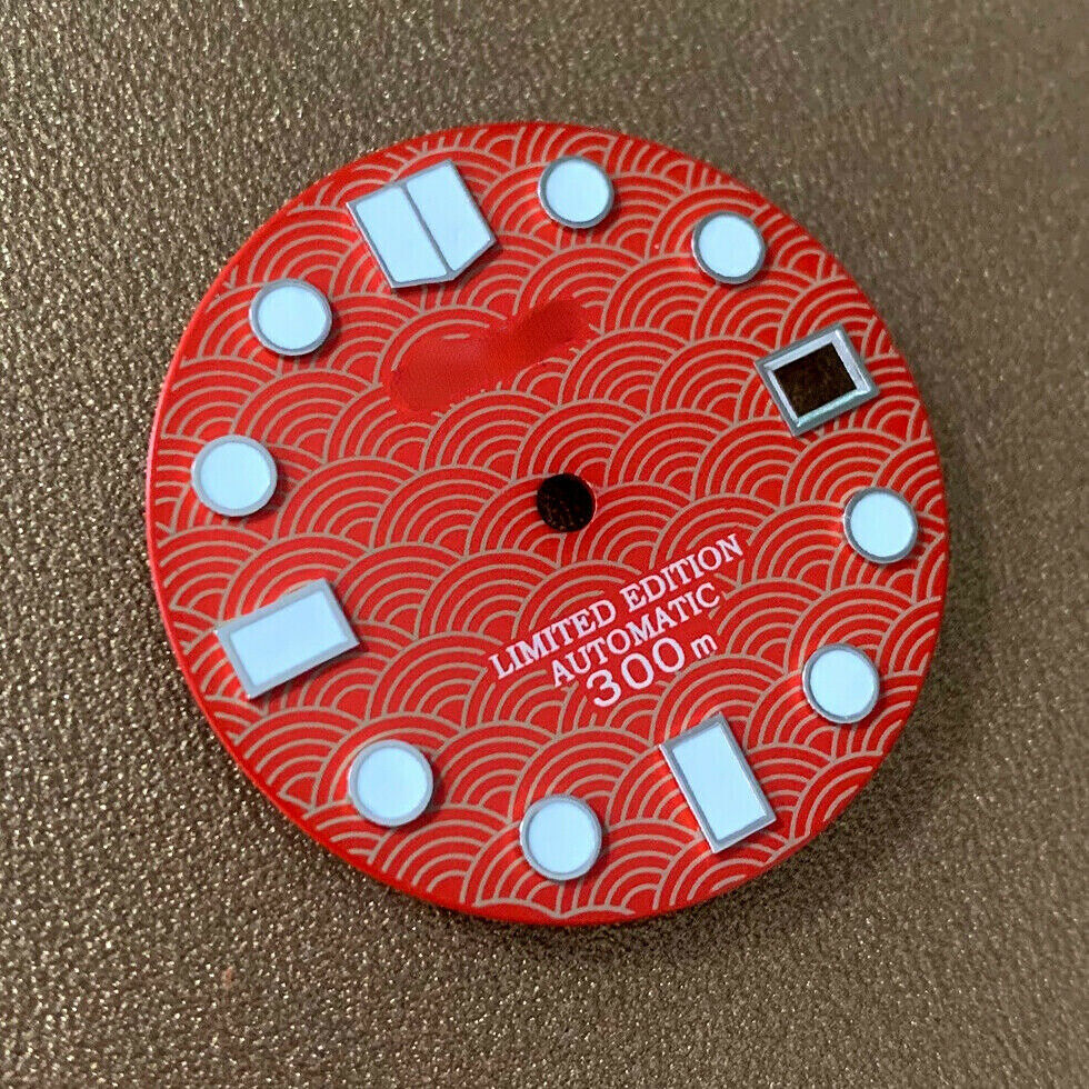 28,50 mm Zifferblatt grün leuchtend passend für NH35 Uhrwerk Uhrenteile #0321