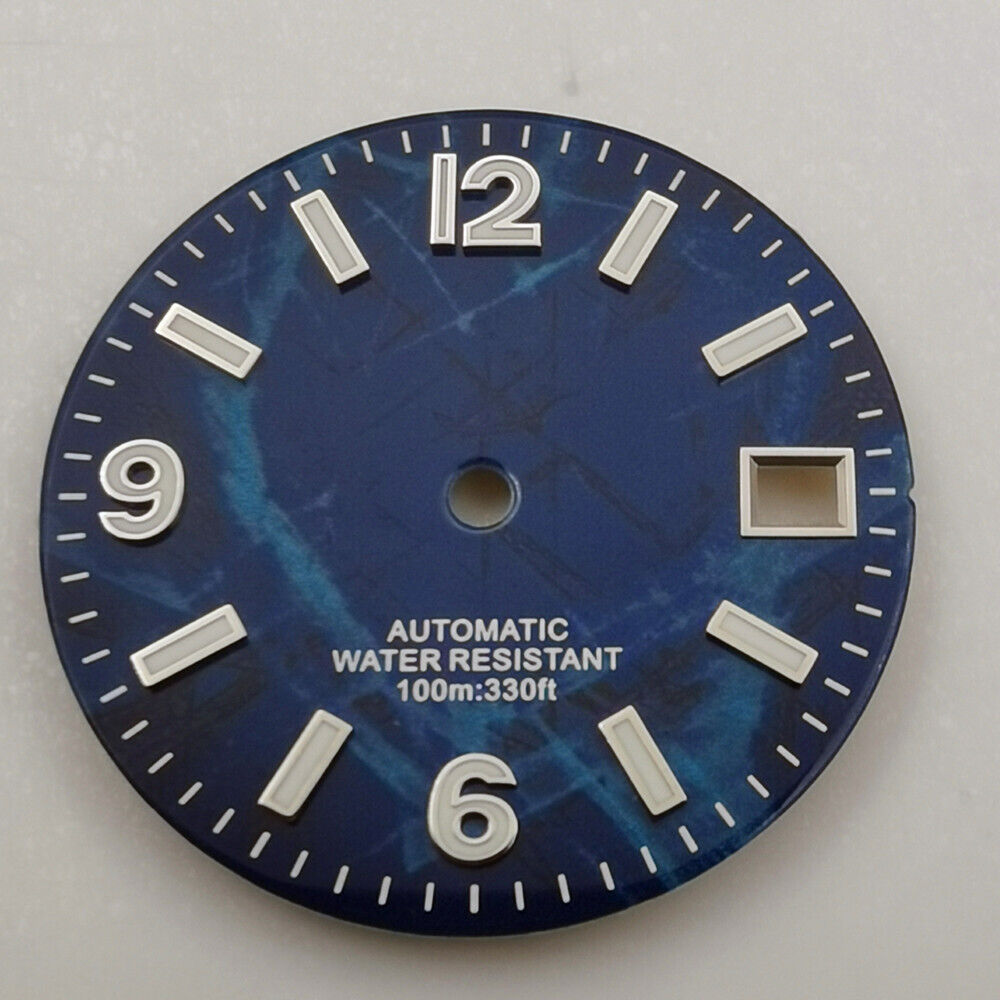NEW 29mm Watch Dial 3D Printed Green Luminous Suitable for NH35 NH36 Movement