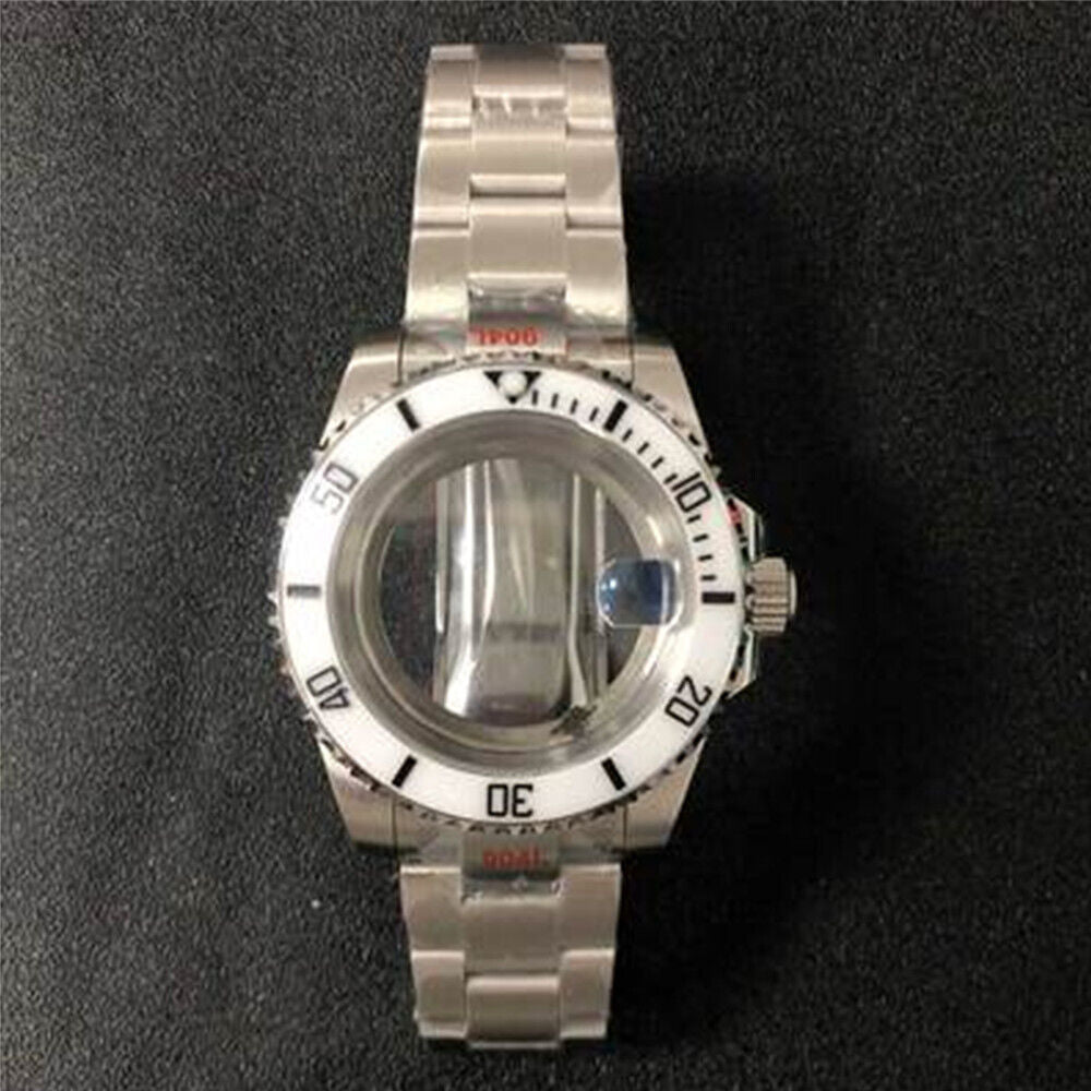 22 Farben 40MM Saphirglas Uhrengehäuse Transparenter Boden + Armband für NH35/NH36 