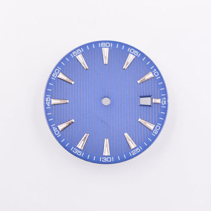 Green luminous AB-3 watch dial, 33.50mm, compatible with NH35/35A & NH36/36A movements, ideal for repairs.