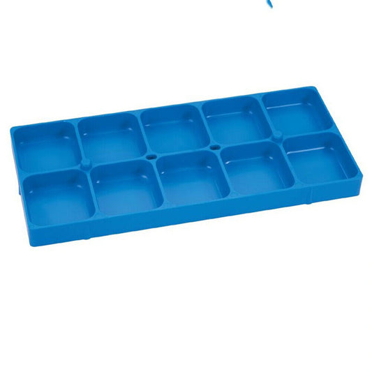 Horotec 17.530 plastic container with 10 compartments, ideal for organizing watch accessories during after-sales service.