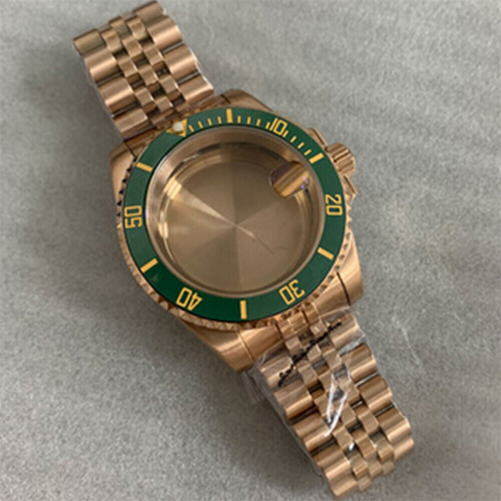 Boîtier de montre 40 mm avec bracelet pour NH35/NH36, boîtier en verre saphir, pièces de bracelet 