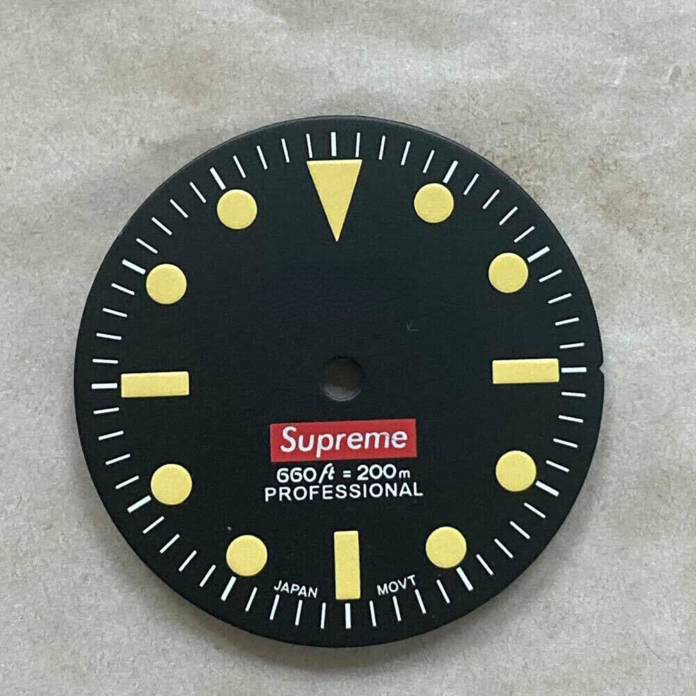 28,50 mm Zifferblatt grün leuchtend passend für NH35/NH36 Uhrwerk Uhr #04