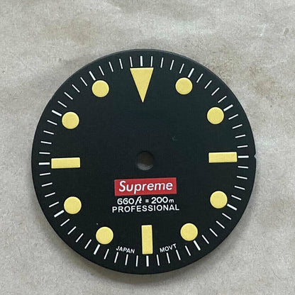 28,50 mm Zifferblatt grün leuchtend passend für NH35/NH36 Uhrwerk Uhr #04
