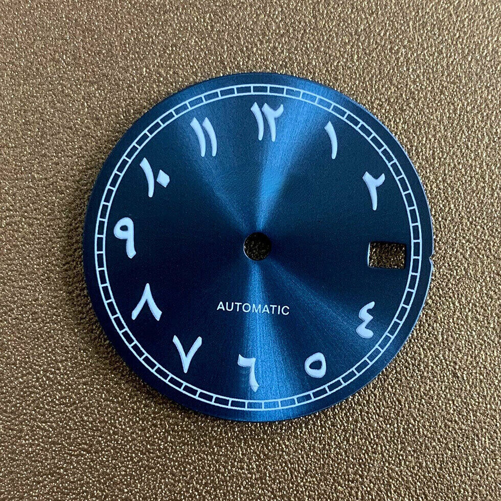 28.5mm Arabic Font Watch Dial Luminous Suitable for NH35 Movement Watch Parts