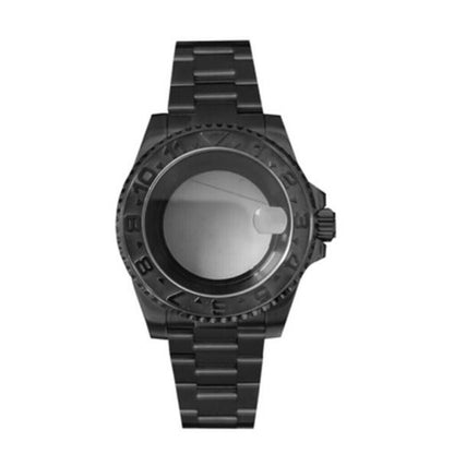 Boîtier et bracelet de montre Sub PVD noir 40 mm, verre saphir, étanche 5 ATM, pour NH35/NH36 