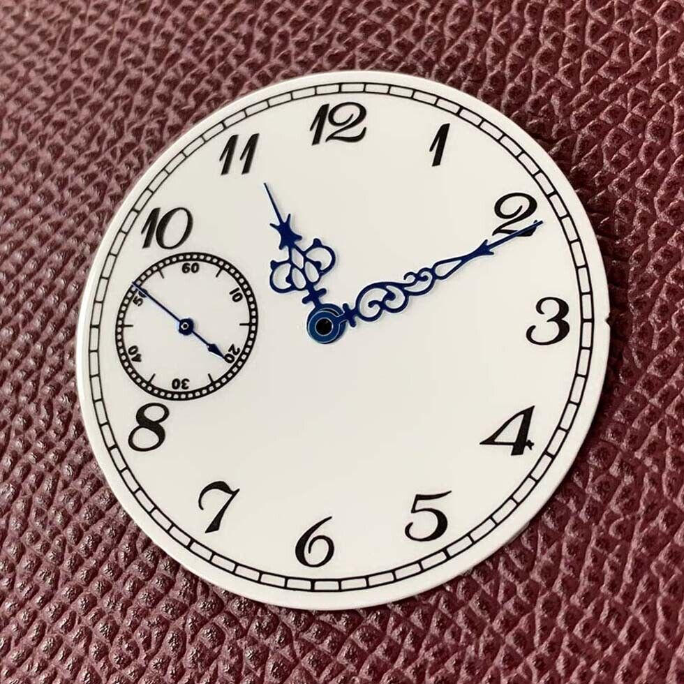 Cadran de montre blanc de 38,8 mm avec aiguilles, compatible avec les mouvements <tc>ETA</tc>6497, 6498 et ST3600