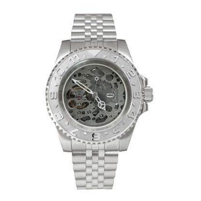 NH70 40mm stainless steel watch case, sapphire glass, hollow dial, luminous hands for night visibility