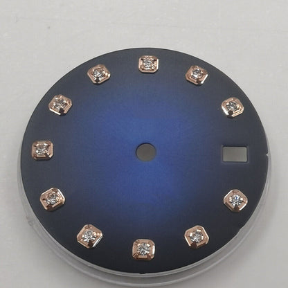 29 mm Zifferblatt ohne Leuchtmasse, geeignet für NH35 NH36 Uhrwerk, Imitation Diamond Nail