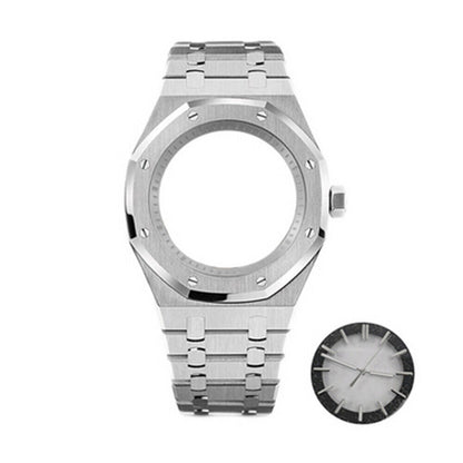 Caja de reloj de 41MM + correa + esfera + manecillas para reloj para caja modificada NH70