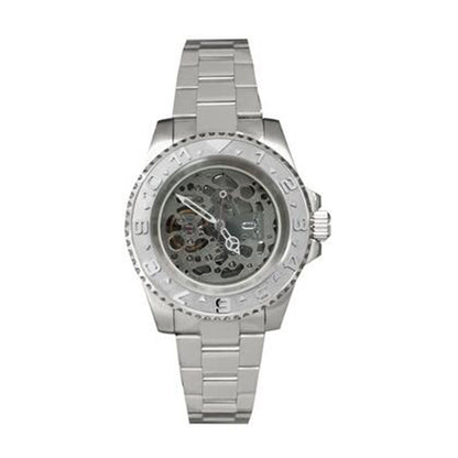 NH70 Caja de reloj de acero inoxidable de 40mm Cristal de zafiro Esfera hueca Manecillas luminosas