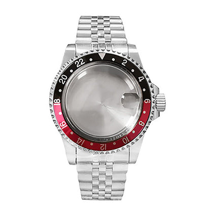 Caja de reloj de acero inoxidable de 39.5MM + correa de reloj para accesorios de reloj NH35/NH36