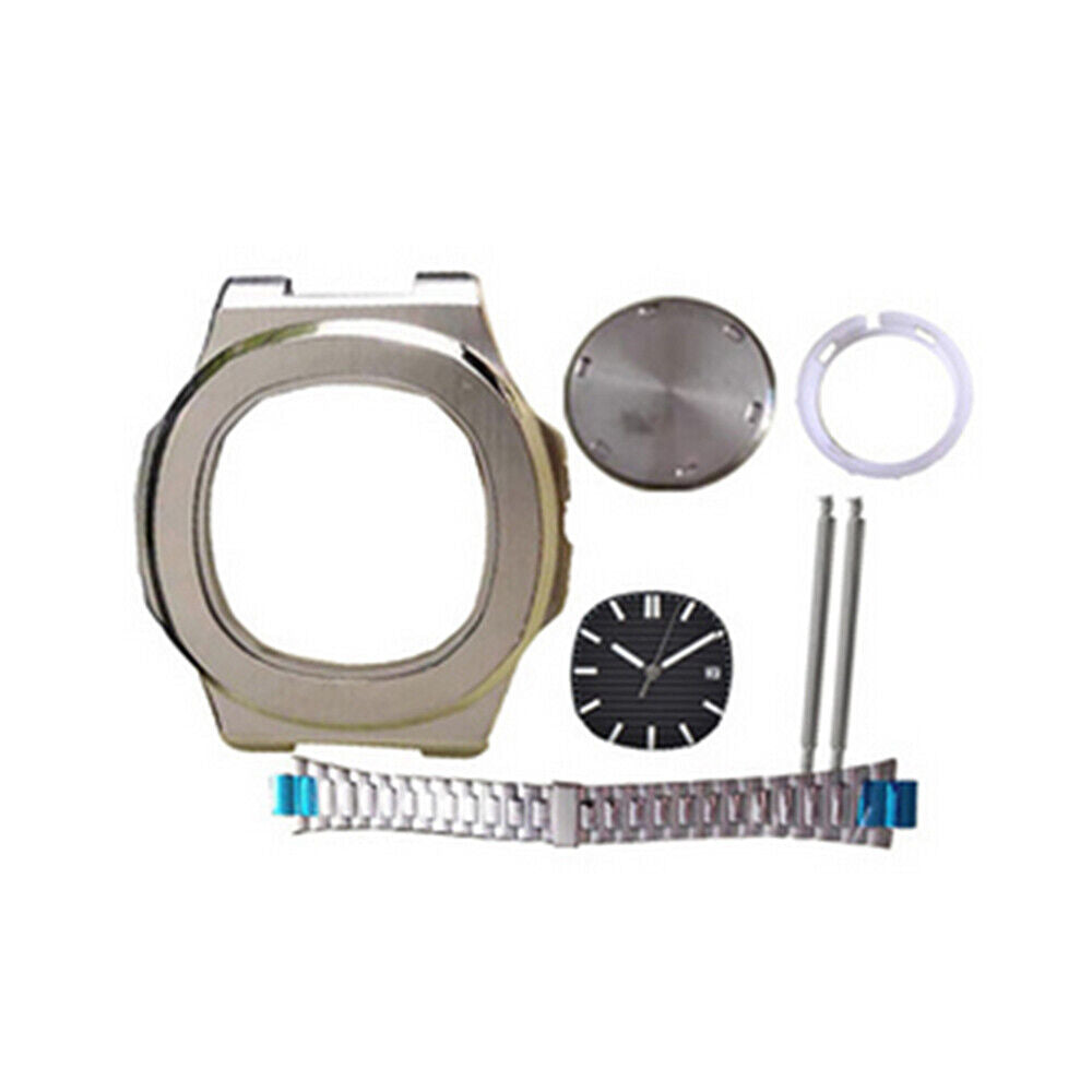 41MM watch case and strap band compatible with Miyota 8205/8215 and 2813/3804 movements, durable design.