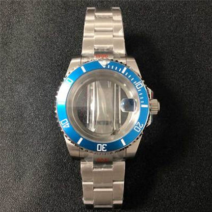 22 Colores Caja de Reloj de Cristal de Zafiro de 40MM Fondo Transparente + Correa para NH35/NH36
