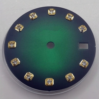 29 mm Zifferblatt ohne Leuchtmasse, geeignet für NH35 NH36 Uhrwerk, Imitation Diamond Nail