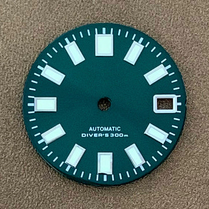 28,5 mm Uhrenzifferblatt C3 Grün leuchtend Geeignet für NH35 NH36 Uhrwerk Uhrenteile