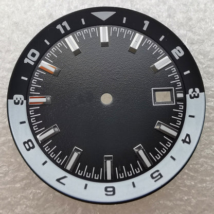 36.5mm Watch Dial Green Luminous Suitable for NH35 NH36 Movement With Inner Dial