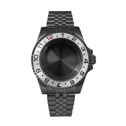 Boîtier de montre en verre saphir 40 mm pour mouvement NH35/NH36, boîtier modifié 