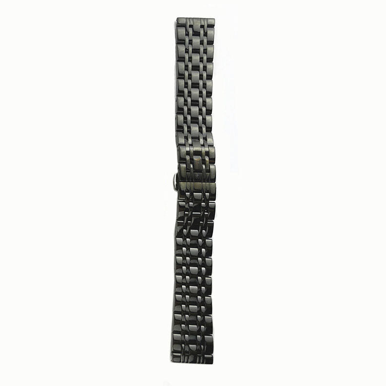 1. Elegant 12mm golden stainless steel watch strap for premium wristwatches.  