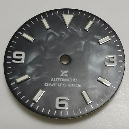 Nature Shell 29mm Watch Dial Green Luminous Suitable for NH35 Movement B-1