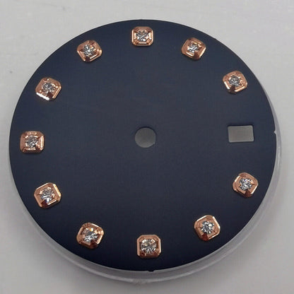 29 mm Zifferblatt ohne Leuchtmasse, geeignet für NH35 NH36 Uhrwerk, Imitation Diamond Nail